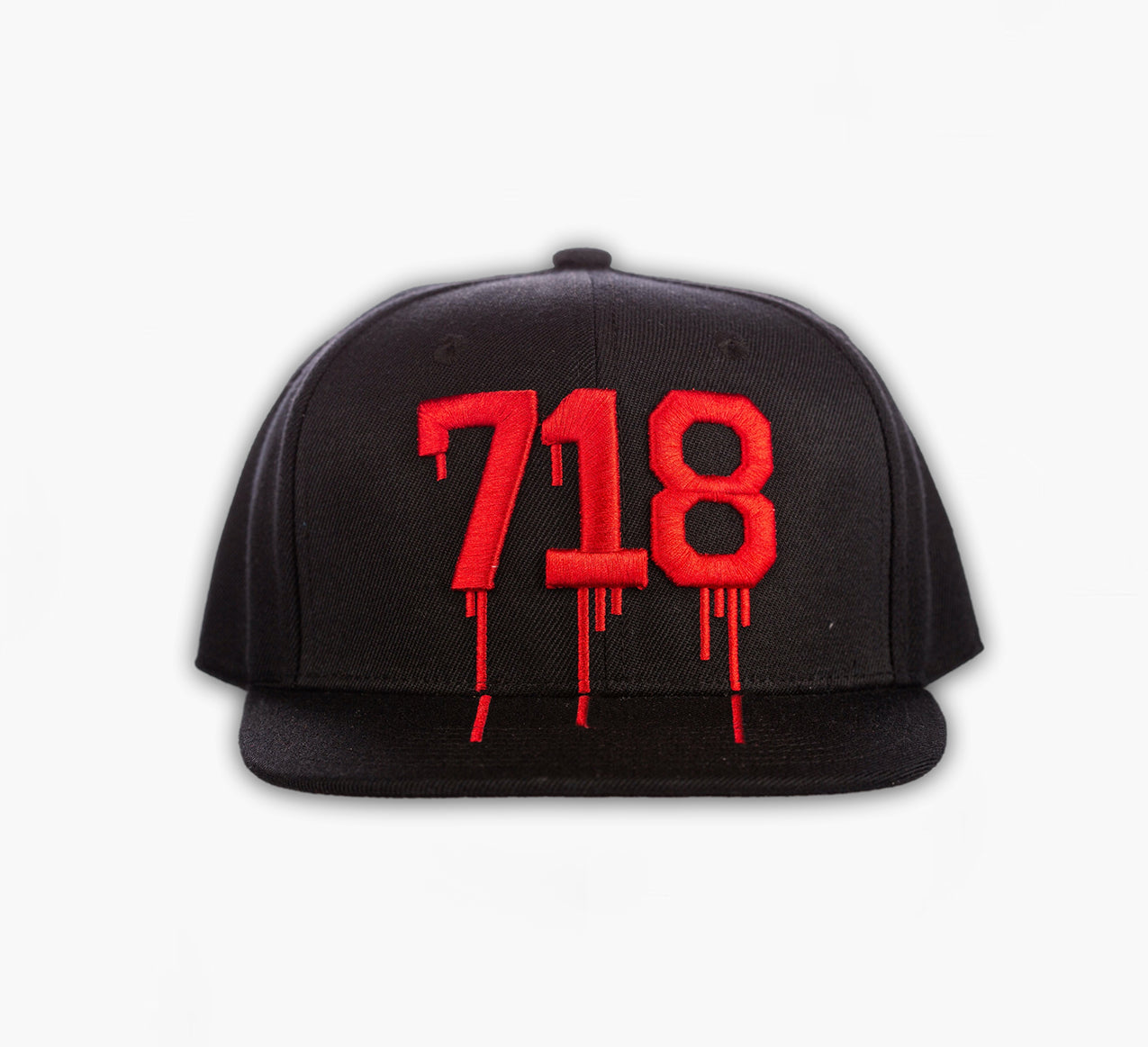 718 Red (NEW YORK Area Code) Snapback Hat