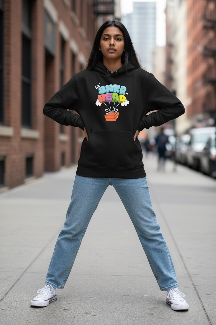 Lil SNKR HEAD Balloon Kids Hoodie (black)