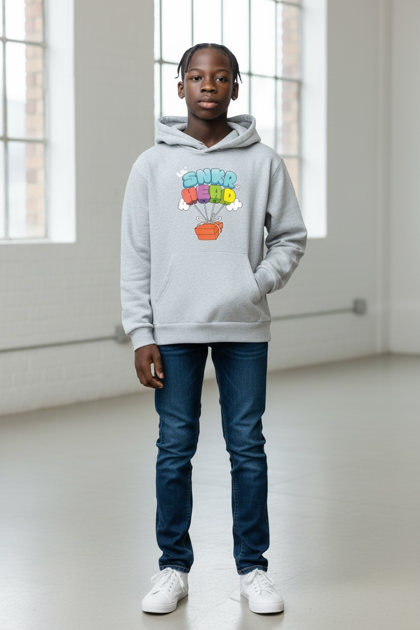 Lil SNKR HEAD Balloon Kids Hoodie (grey)