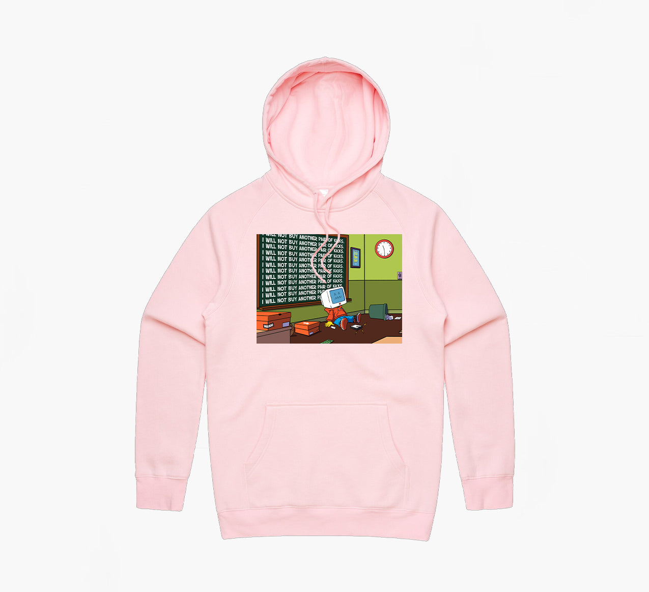 I Will Not Buy Another Pair of Kicks Hoodie (pink)