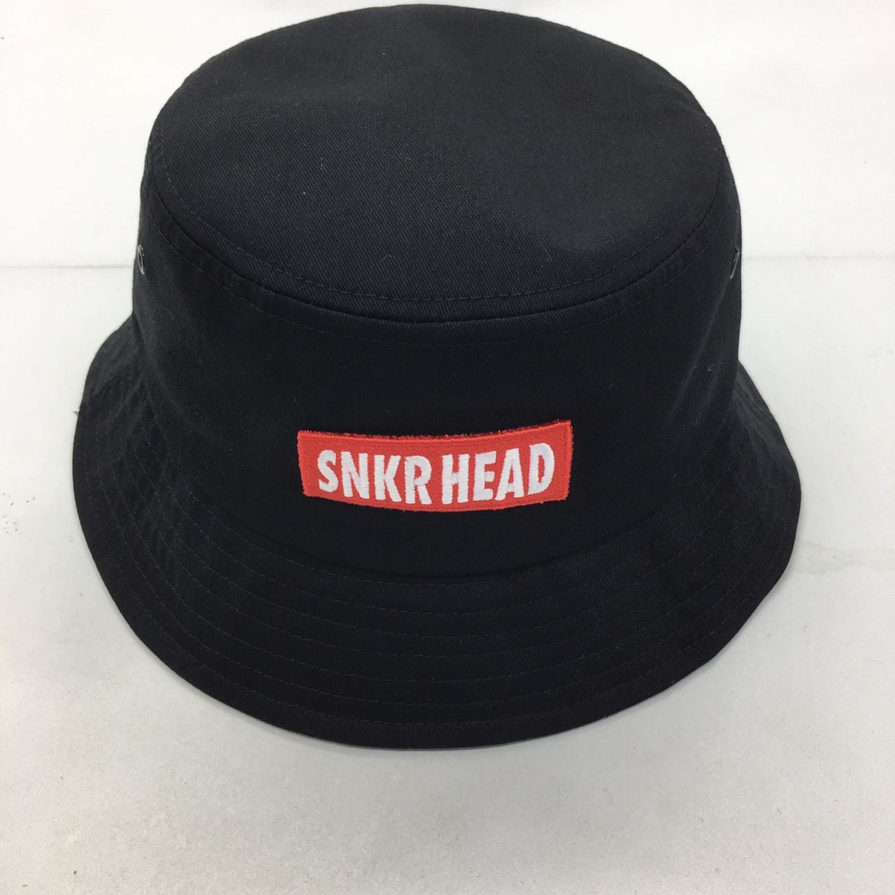 SNKR HEAD Box Logo Black Bucket Hat
