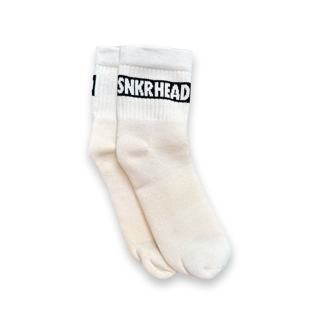 SNKR HEAD Socks size 7-12 (cream/black)