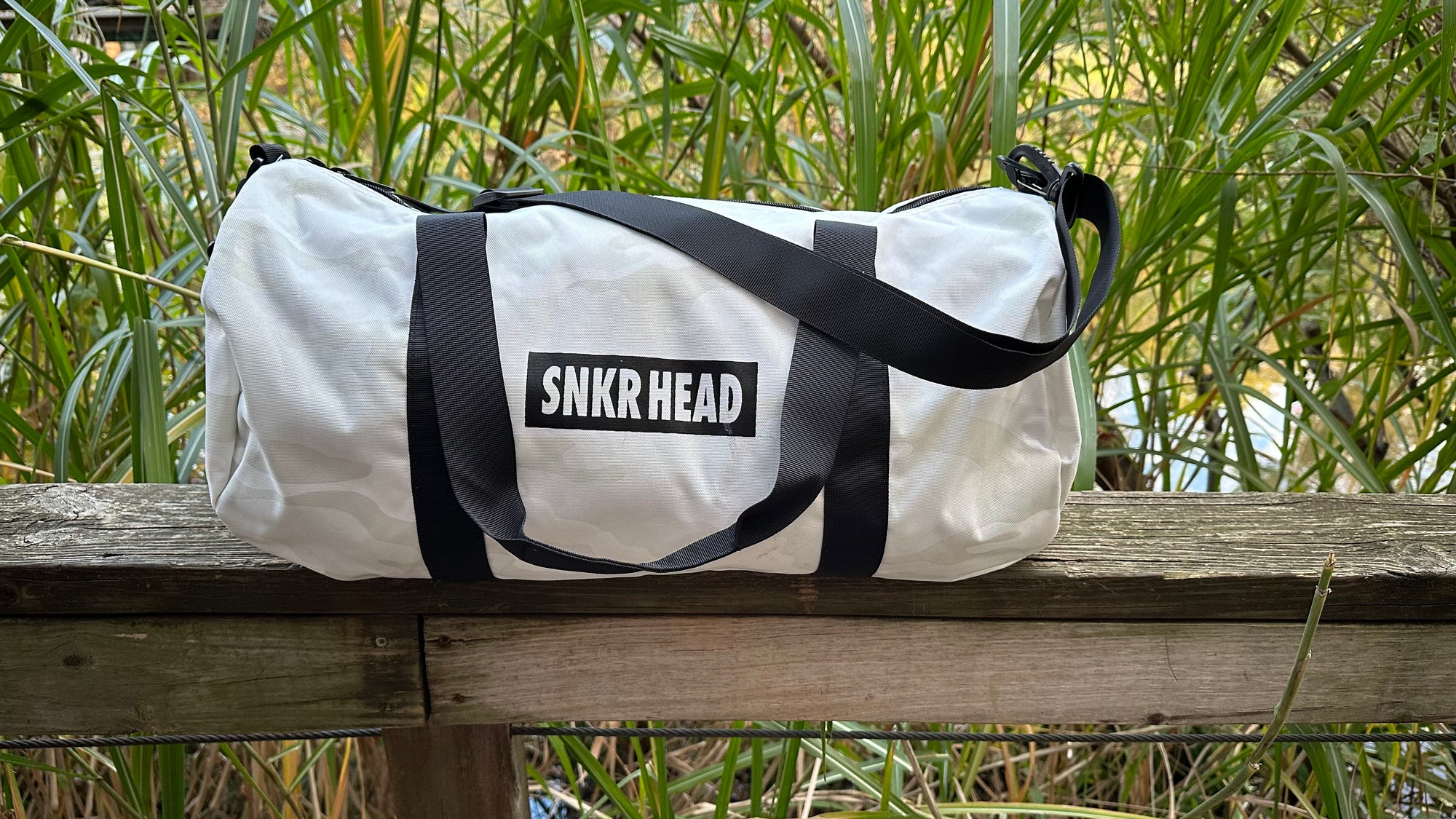 SNKRHEAD White Camo Duffle Bag