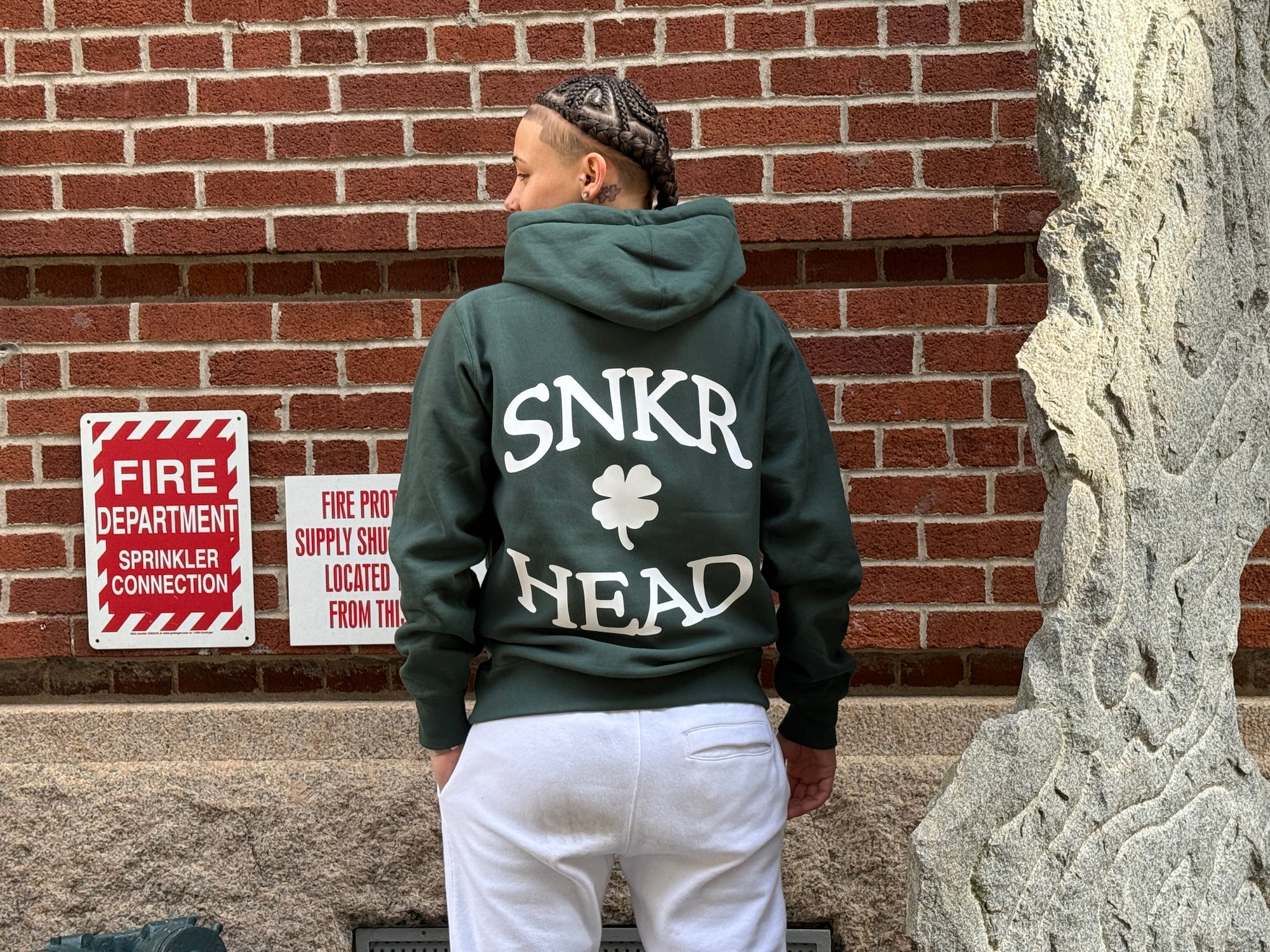 SNKR HEAD Clover Alpine Green Hoodie