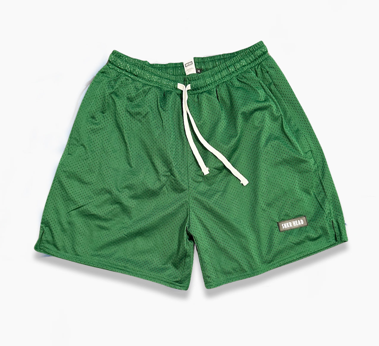 Cut & Sew SNKR HEAD Green Rubber Patch Shorts