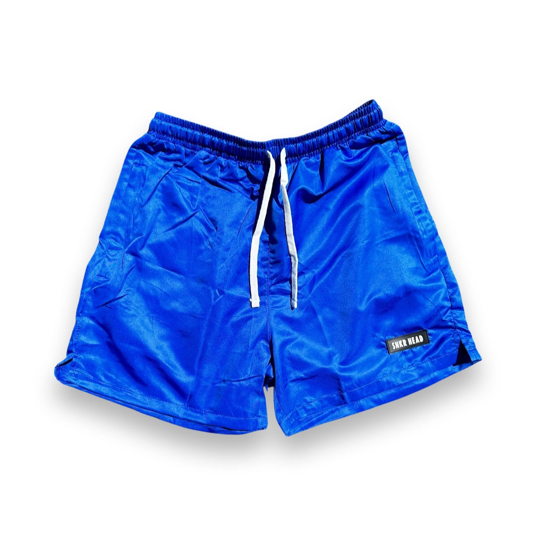 SNKR HEAD Royal Blue Nylon Shorts