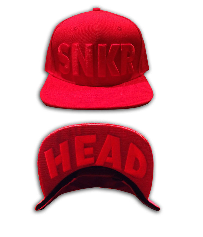 SNKR HEAD All Red Snapback Hat