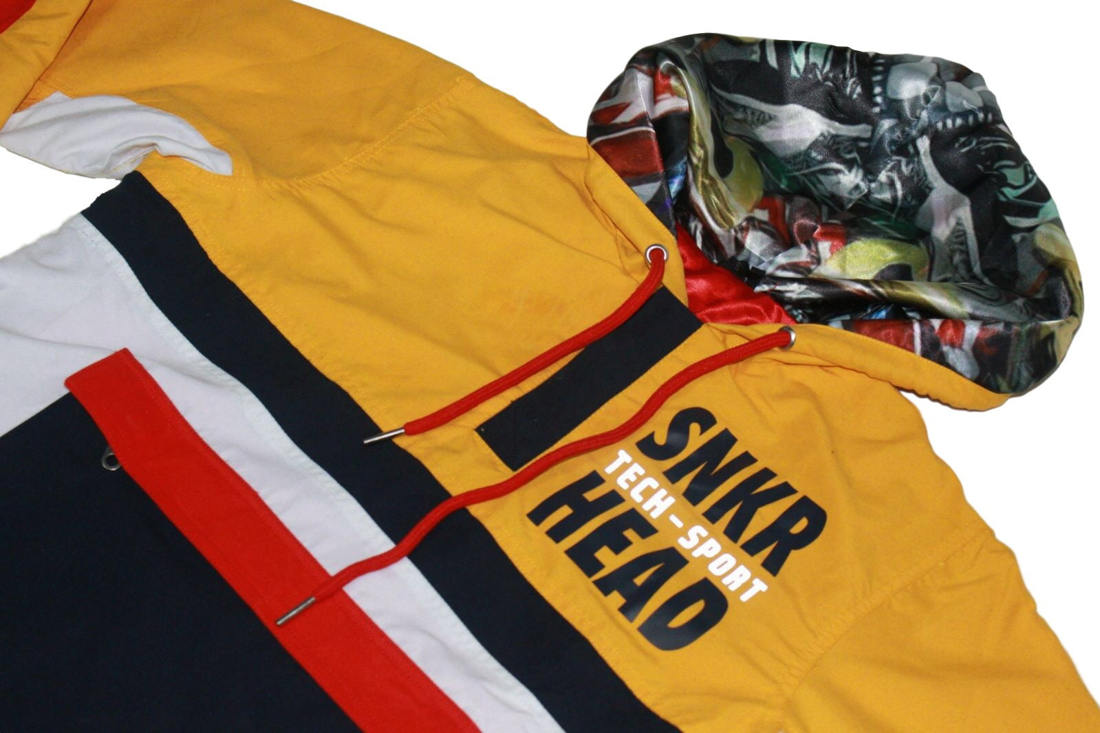 SNKR HEAD Tech-Sport International Windbreaker Jacket (yellow, white, red)