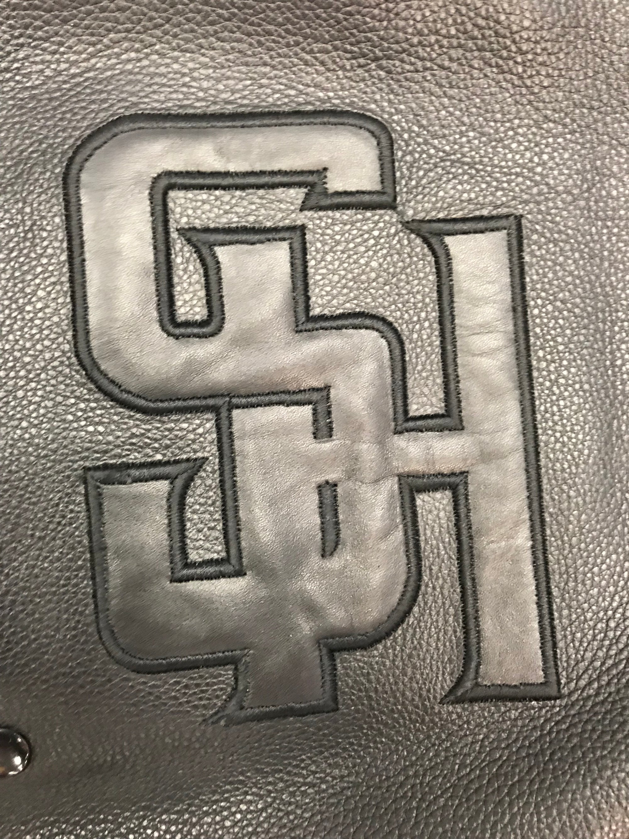 SNKR HEAD Cut & Sew All Leather Baseball Jacket