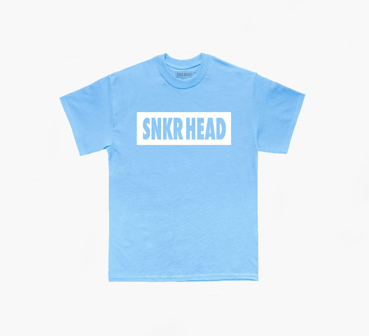 SNKR HEAD Box Logo Carolina Blue T-shirt (white)