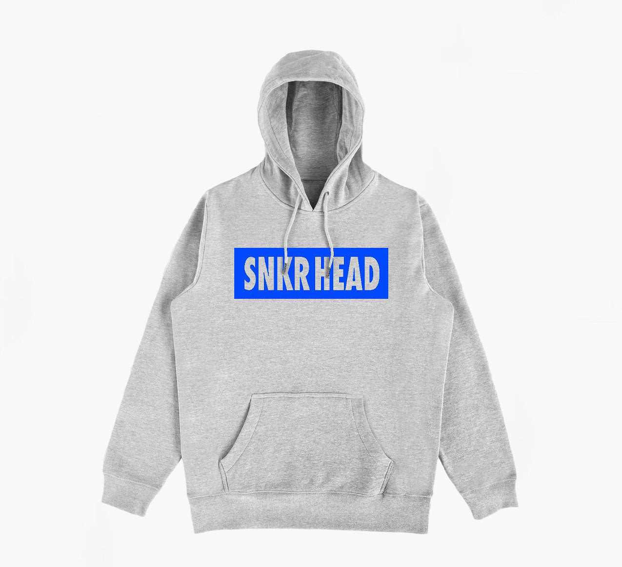 SNKR HEAD Box Logo Grey Hoodie (blue)