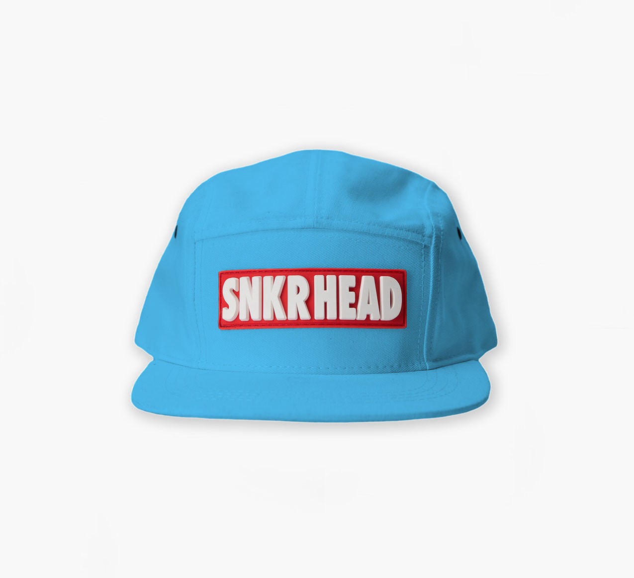 SNKR HEAD 5panel Strapback Hat (Carolina Blue/Red)