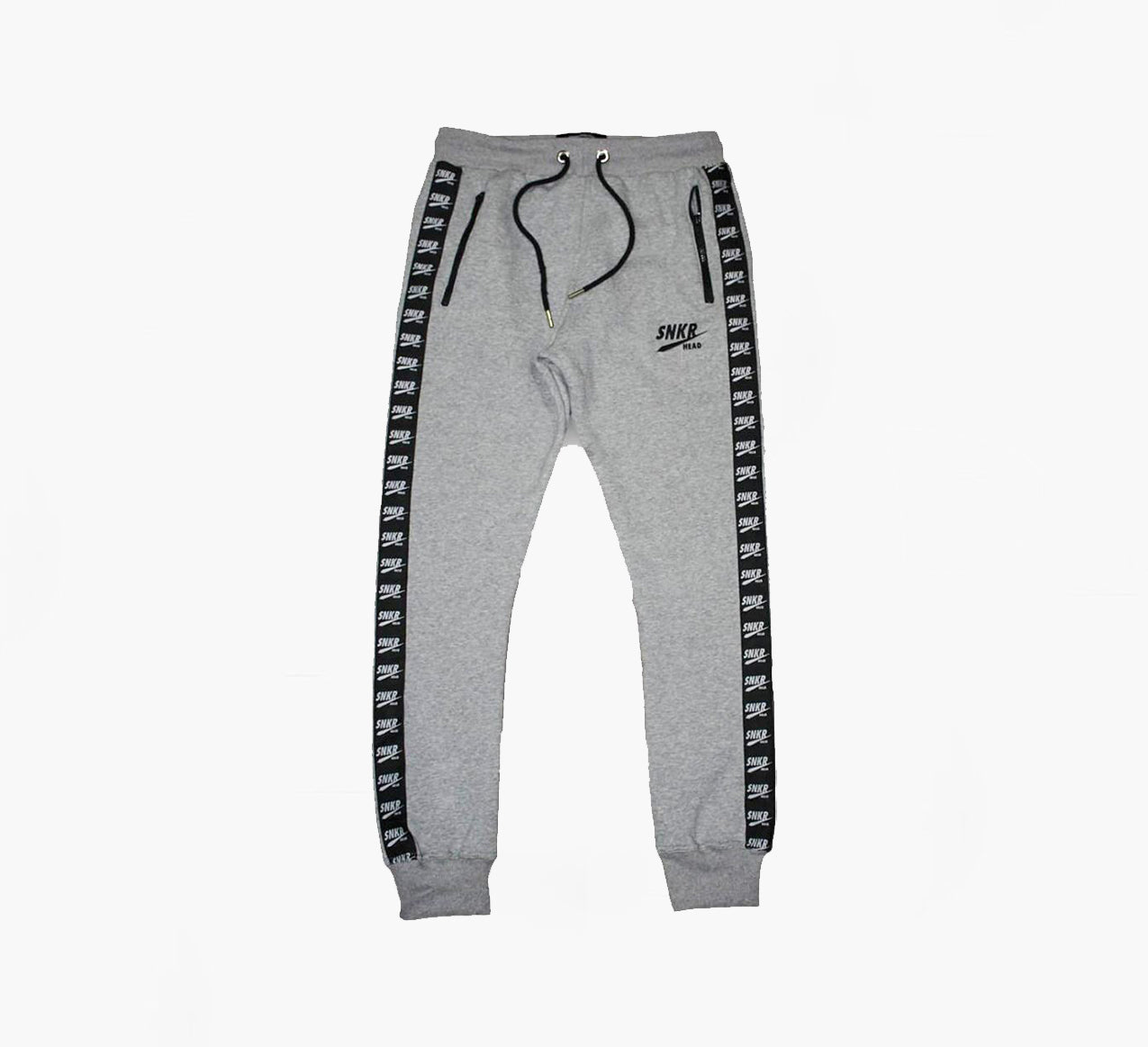 SNKR HEAD Jogger Logo Taped Grey Pants
