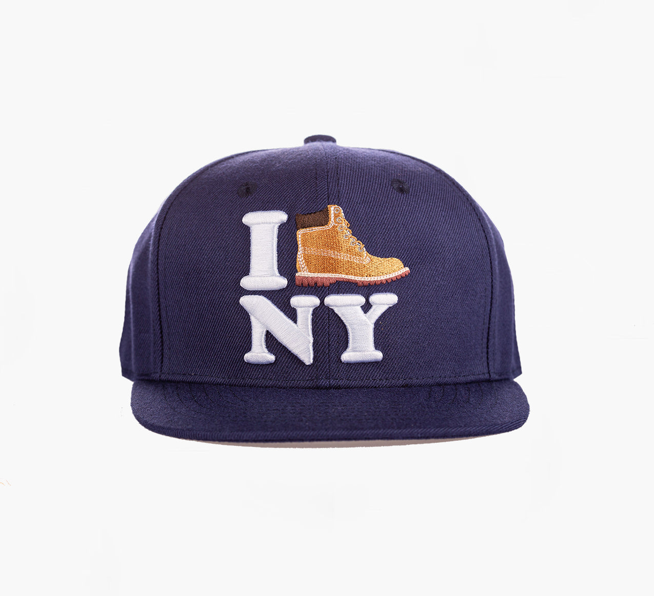 I Boot NY Navy Blue Snapback Hat