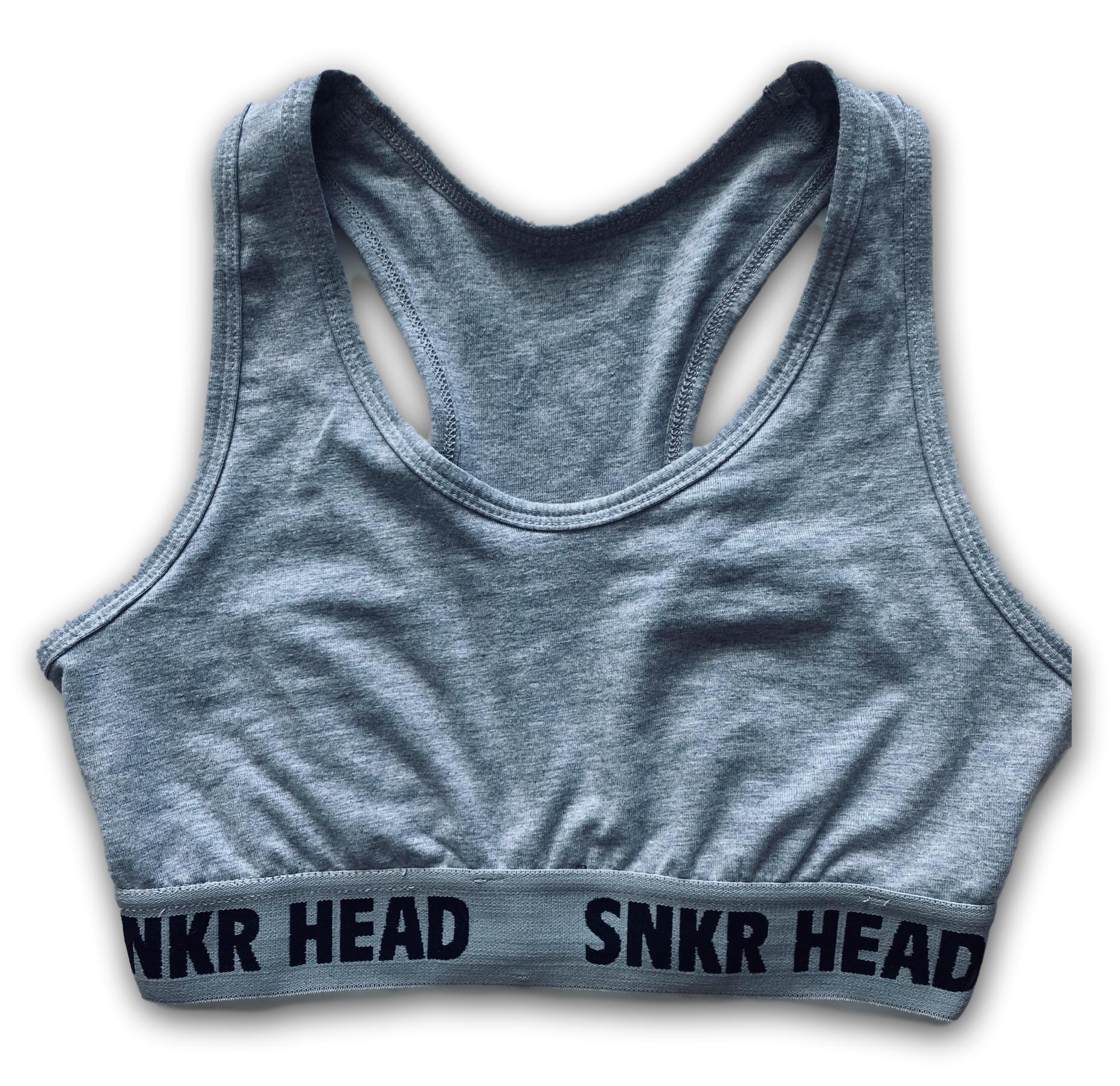 SNKR HEAD Grey Sports Bra & Thong Set