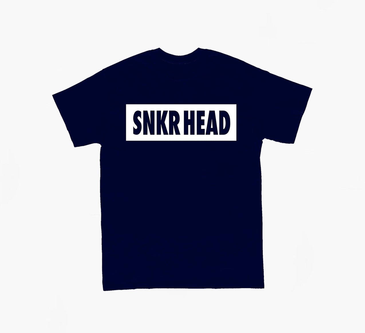 SNKR HEAD Box Logo Navy T-shirt (white)