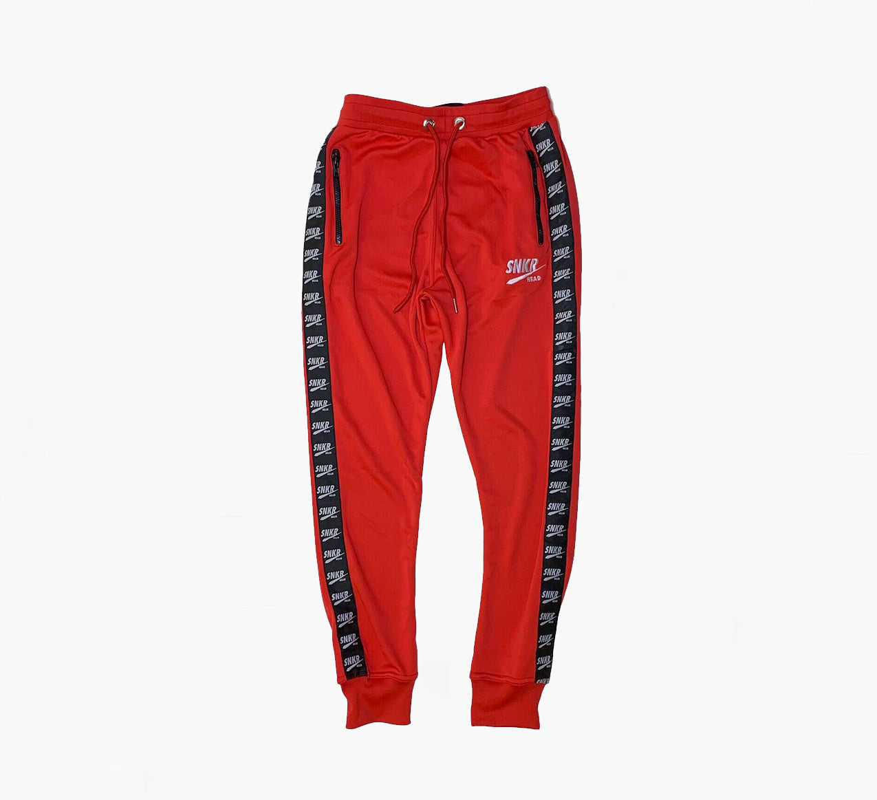 SNKR HEAD Jogger Logo Taped Red Pants
