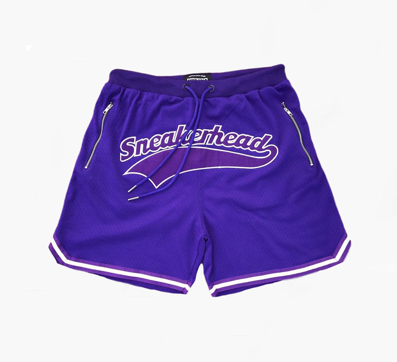 Cut & Sew Sneakerhead Purple Zippers Pocket Shorts