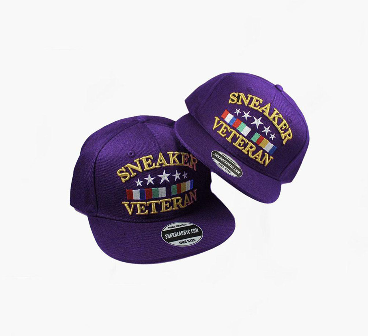 Sneaker Veteran Purple Snapback Hat