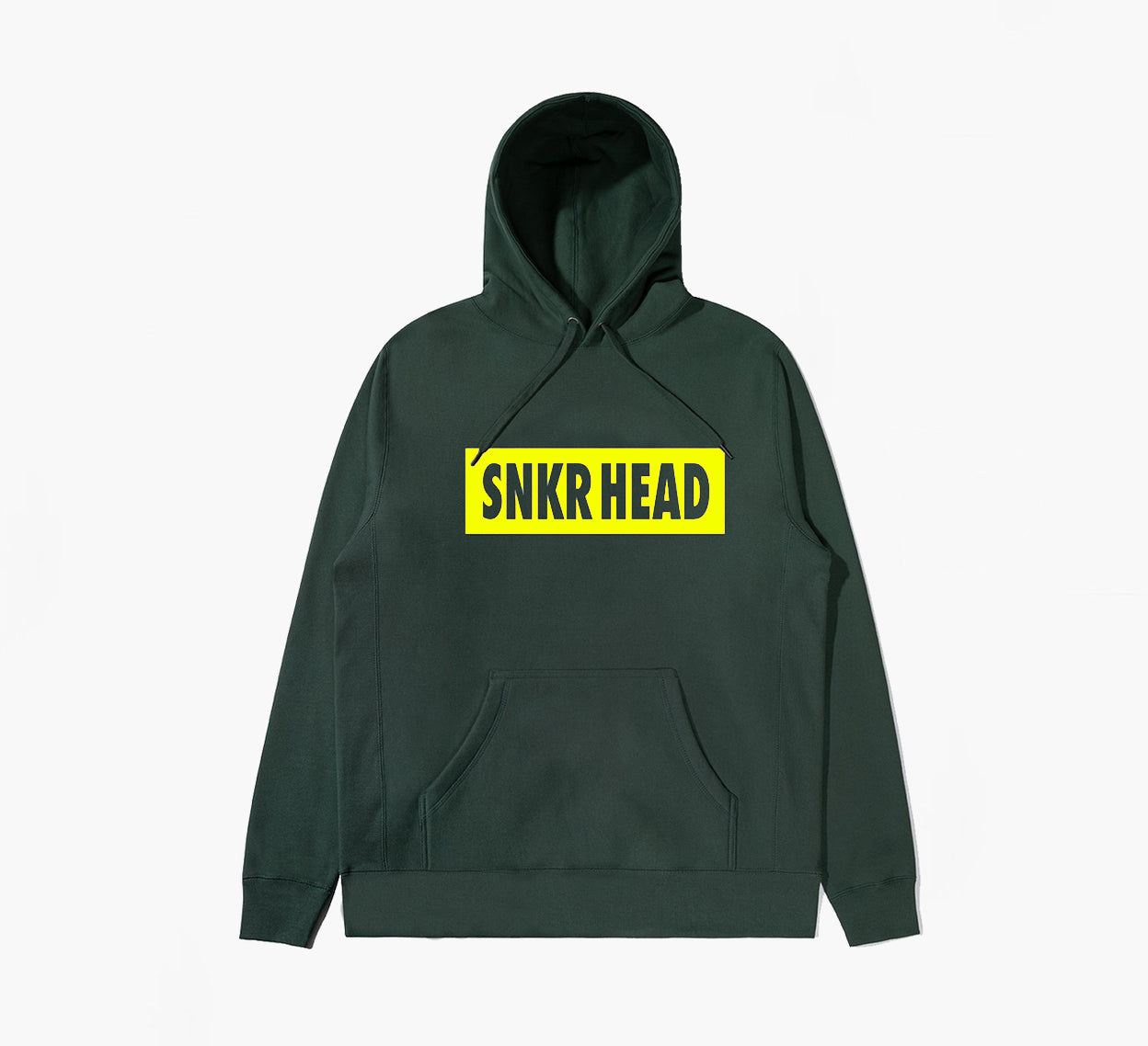 SNKR HEAD Box Logo Alpine Green Hoodie (yellow)