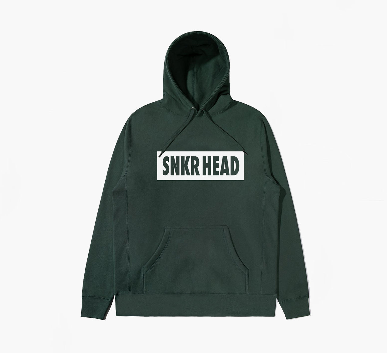 SNKR HEAD Box Logo Alpine Green Hoodie (white)