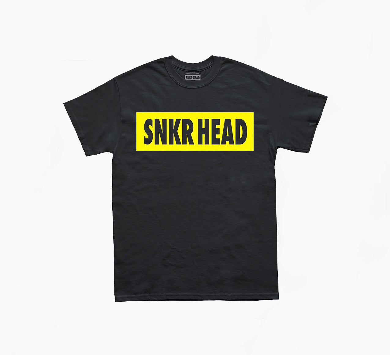SNKR HEAD Box Logo Black T-shirt (yellow)