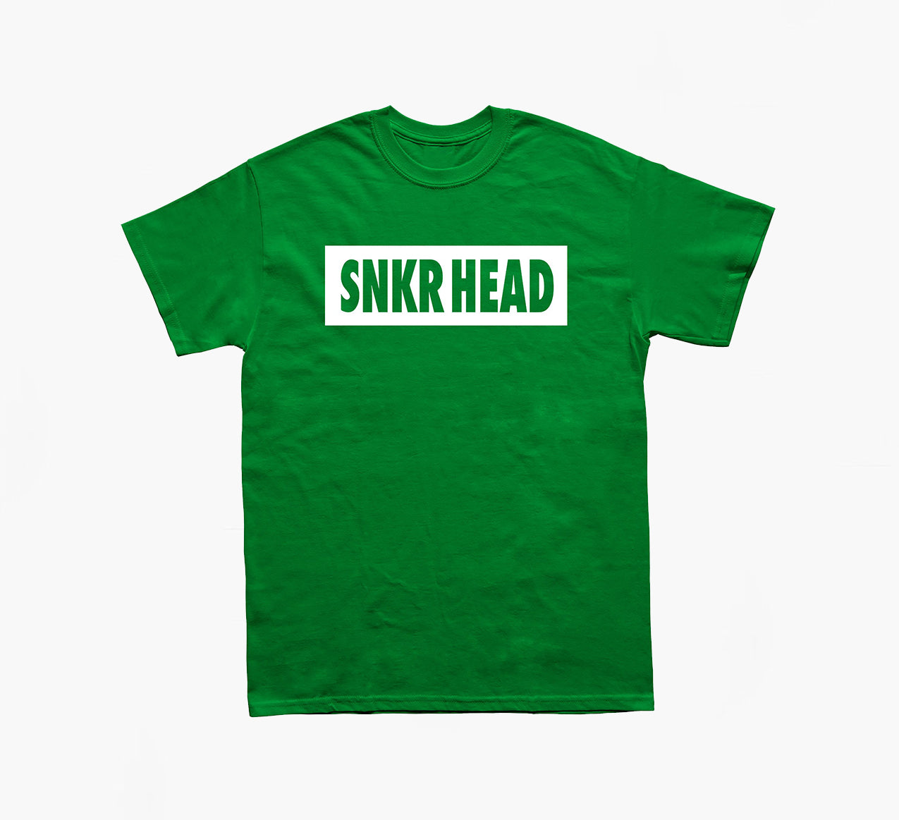 SNKR HEAD Box Logo Green T-shirt (white)