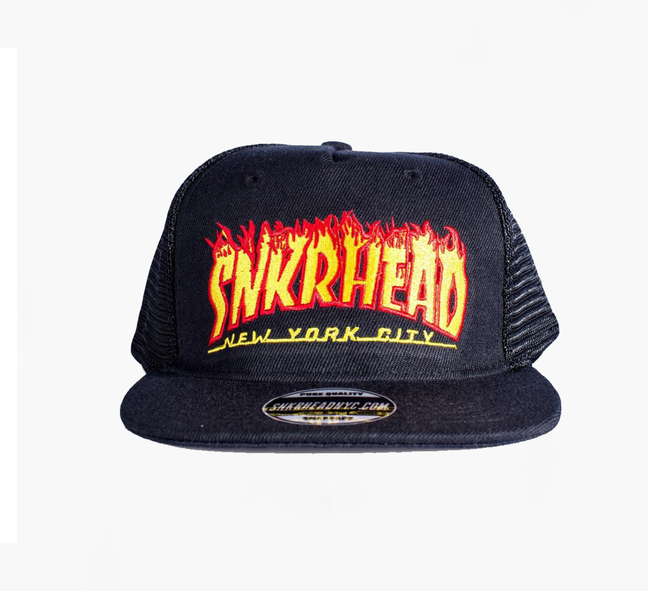 SNKRHEAD Fire NYC Mesh Snapback Hat