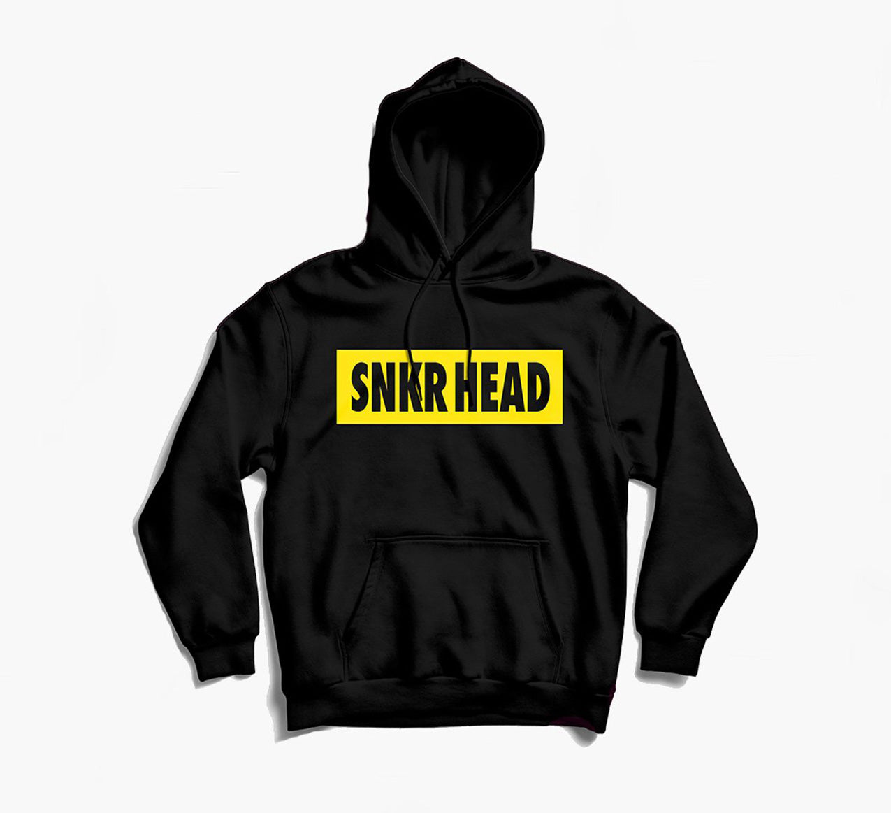 SNKR HEAD Box Logo Black Hoodie (yellow)