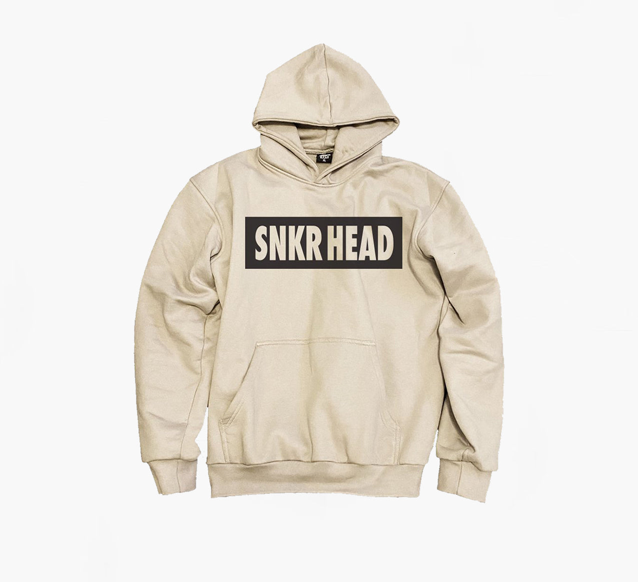 SNKR HEAD Box Logo Cream Hoodie (black)